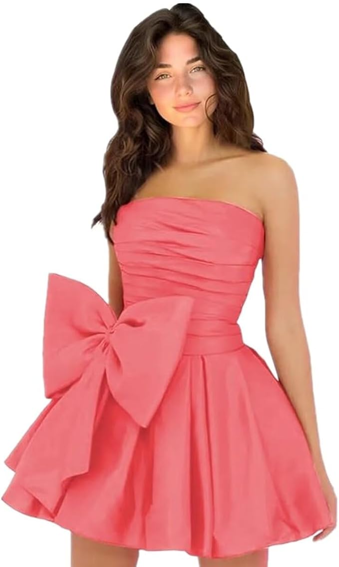 Dressystars Royal Blue Homecoming Dress Taffeta Strapless Short Party Dress