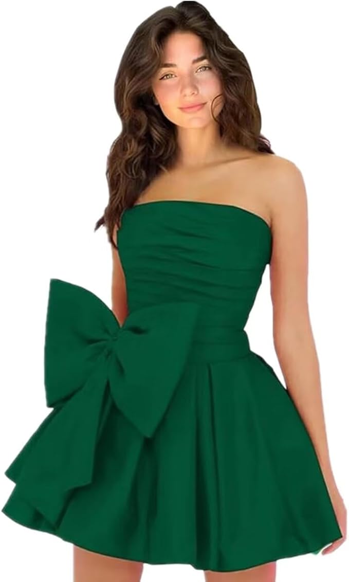Dressystars Royal Blue Homecoming Dress Taffeta Strapless Short Party Dress
