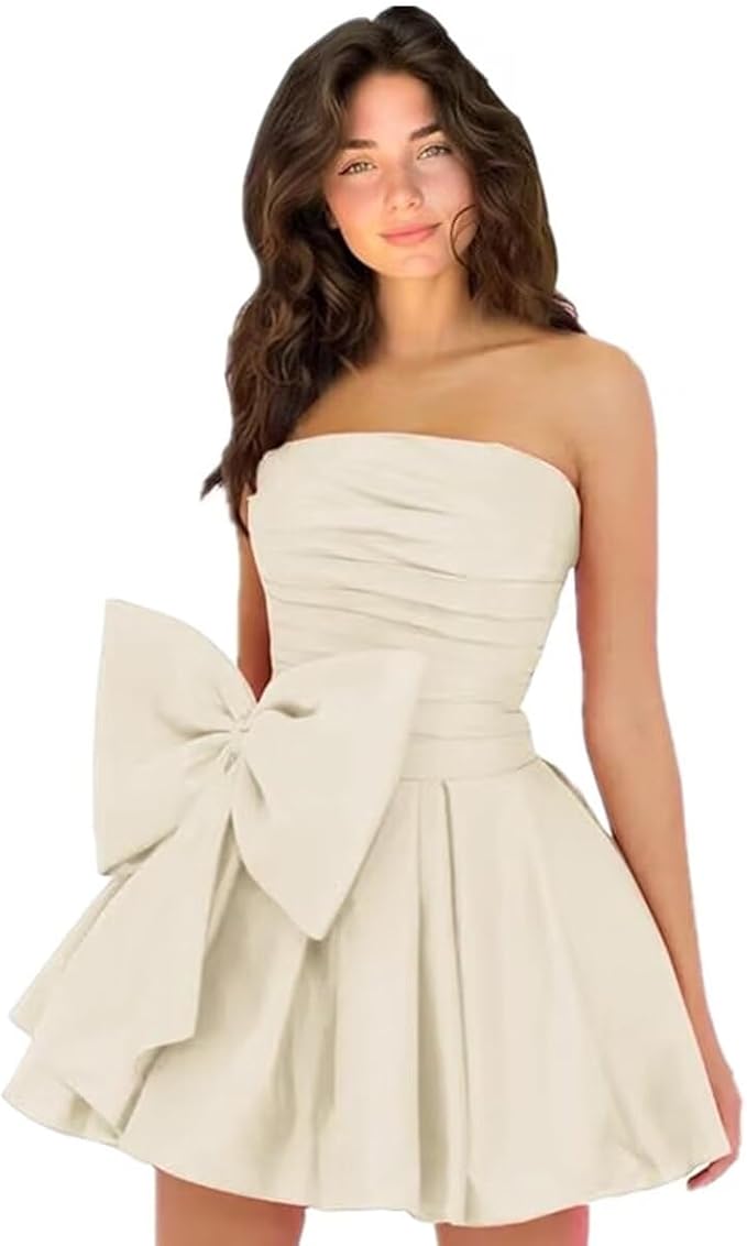 Dressystars Royal Blue Homecoming Dress Taffeta Strapless Short Party Dress