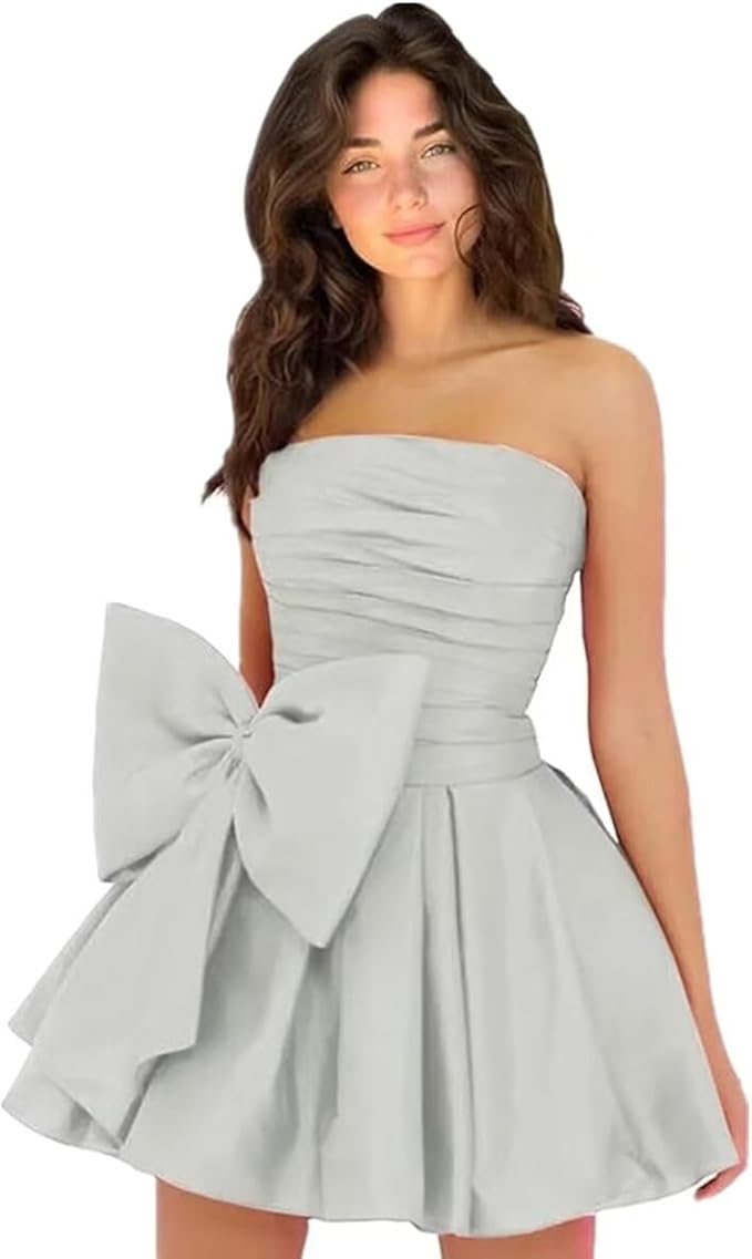 Dressystars Royal Blue Homecoming Dress Taffeta Strapless Short Party Dress