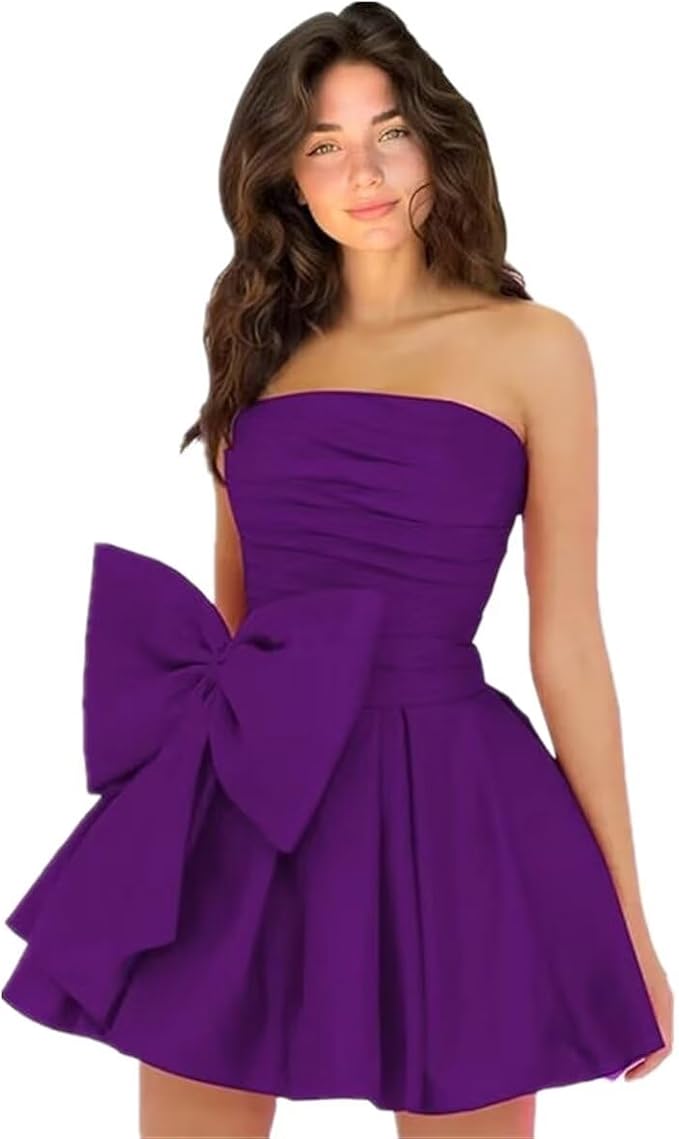 Dressystars Royal Blue Homecoming Dress Taffeta Strapless Short Party Dress
