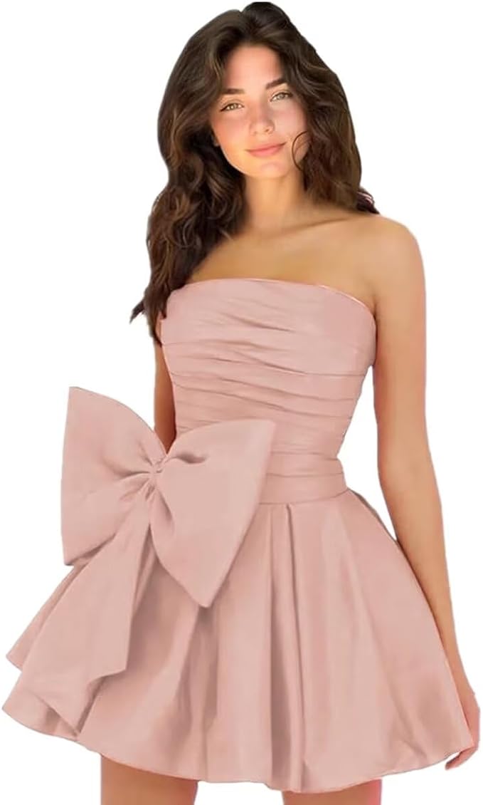 Dressystars Royal Blue Homecoming Dress Taffeta Strapless Short Party Dress