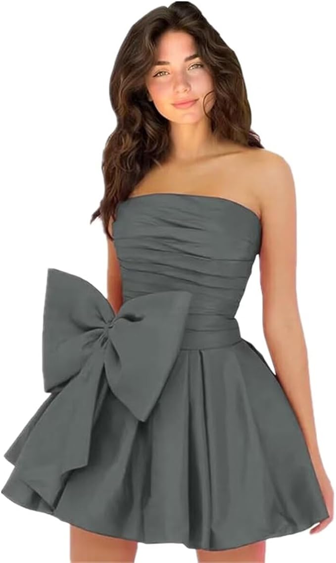 Dressystars Royal Blue Homecoming Dress Taffeta Strapless Short Party Dress