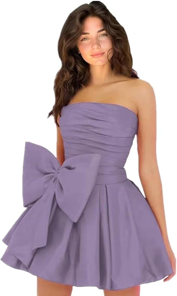 Dressystars Royal Blue Homecoming Dress Taffeta Strapless Short Party Dress