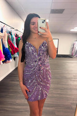 Dressystars Sequins Blue Homecoming Dresses Strapless Short Tight Cocktail Dresses