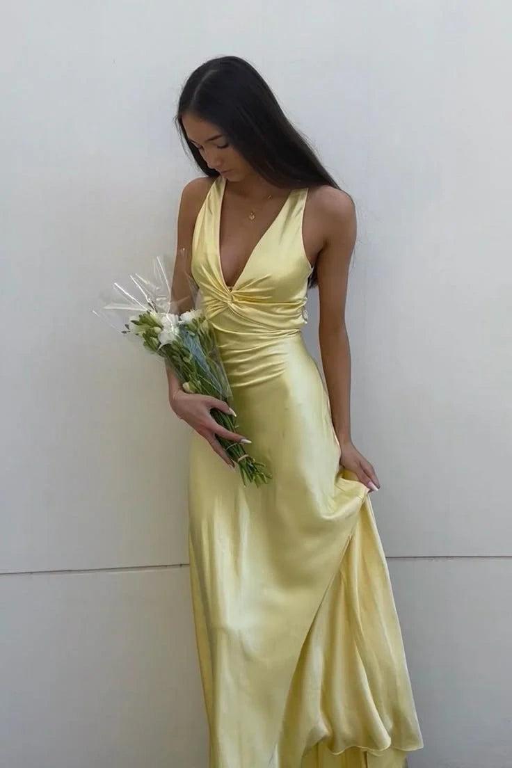 Dressystars Stylish Sheath V Neck Green Long Party Dress With Open Back Bowknot Formal Evening Gown