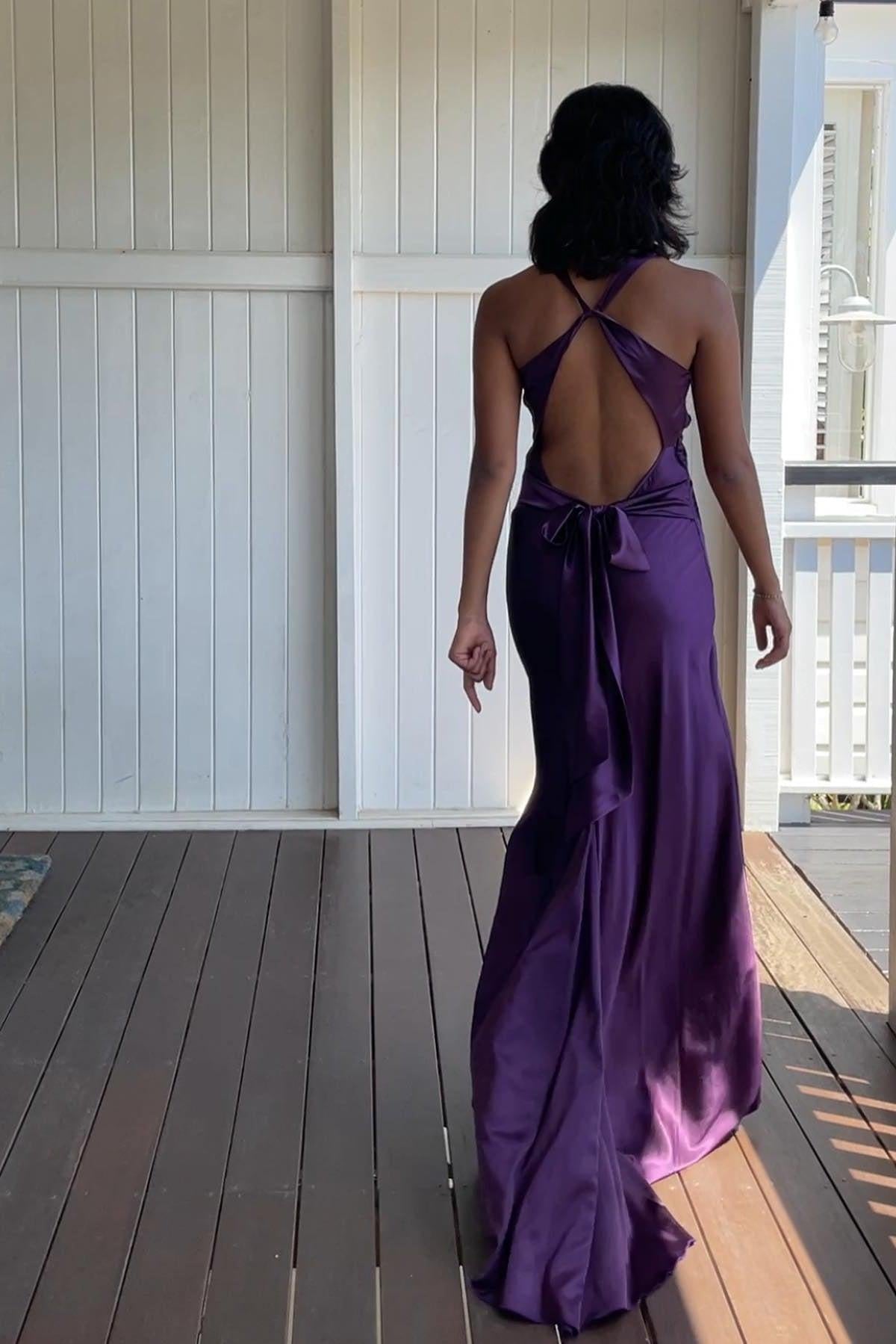 Dressystars Stylish Sheath V Neck Green Long Party Dress With Open Back Bowknot Formal Evening Gown