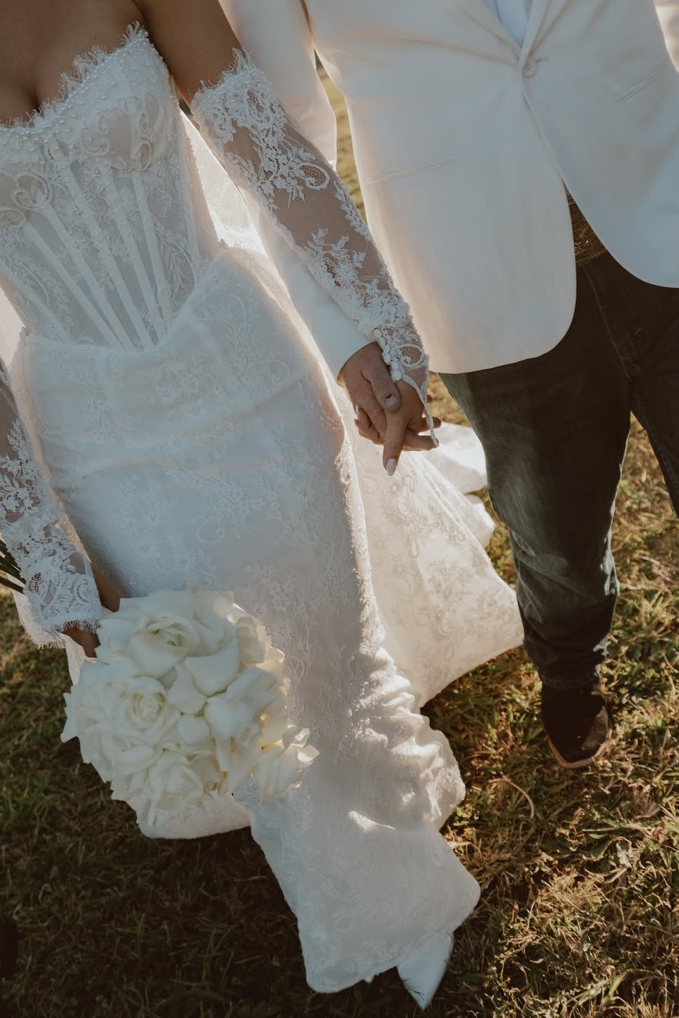 Dressystars Sweetheart Beach Wedding Dress Mermaid Corset Lace Panel Train Bridal Gown