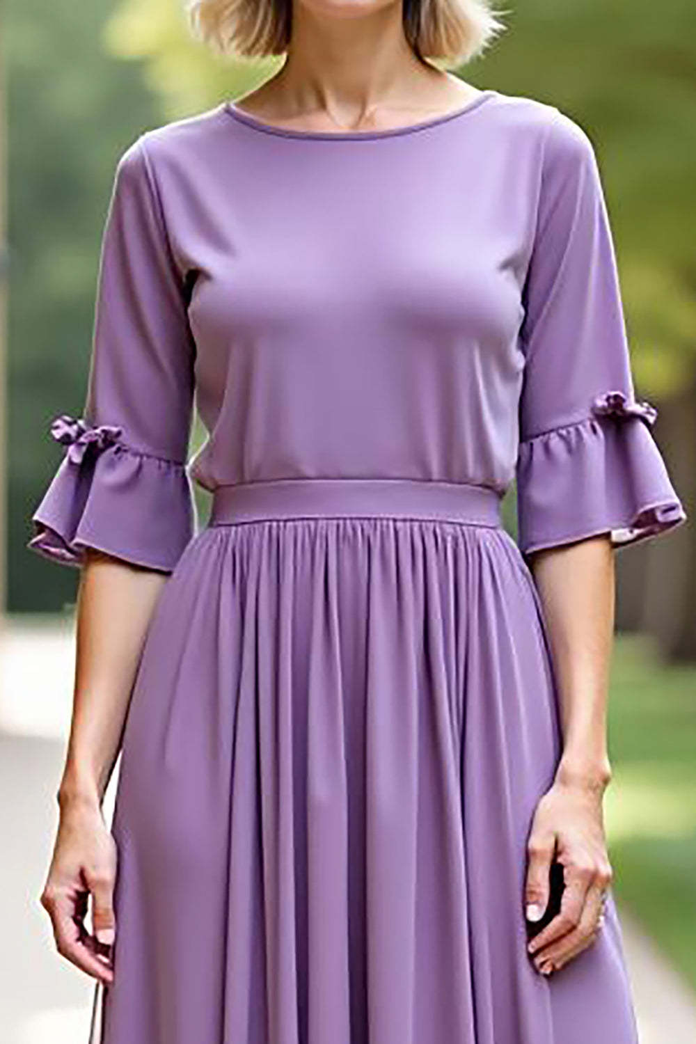 Dressystars Tahiti Long Chiffon Formal Dress With Short Sleeves