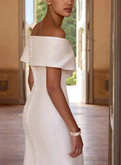 Dressystars Trumpet Mermaid Sweetheart Sleeveless Court Train Wedding Dress