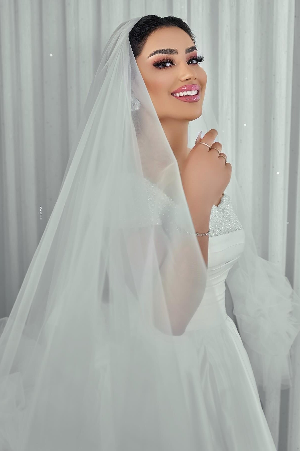 Dressystars White Wedding Dress A Line Off The Shoulder Sleeveless Beaded Ruffle Satin Bridal Gown With Slit
