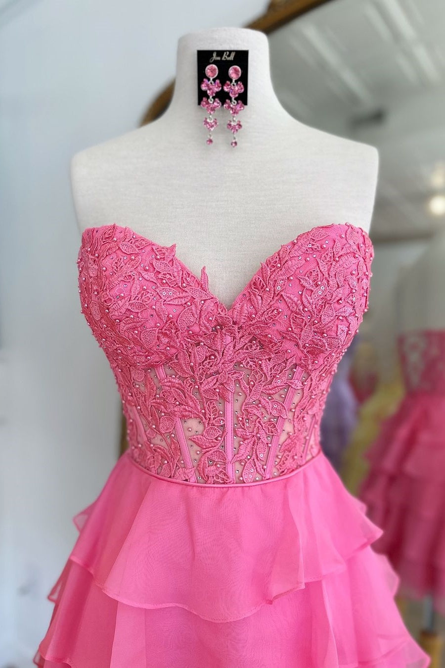 Dressystars Yellow Corset Chiffon Short Homecoming Dress with Appliques