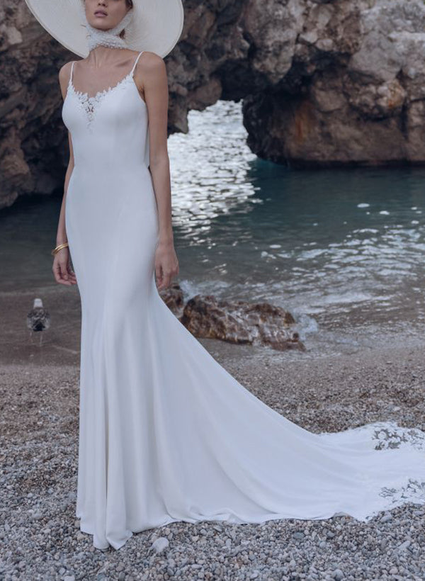 Dressystars Women Wedding Dress Elegant Trumpet Mermaid V Neck Jersey Bridal Dress With Appliques Lace Dressystars Women Wedding Dress Elegant Trumpet Mermaid V Neck Jersey Bridal Dress With Appliques Lace