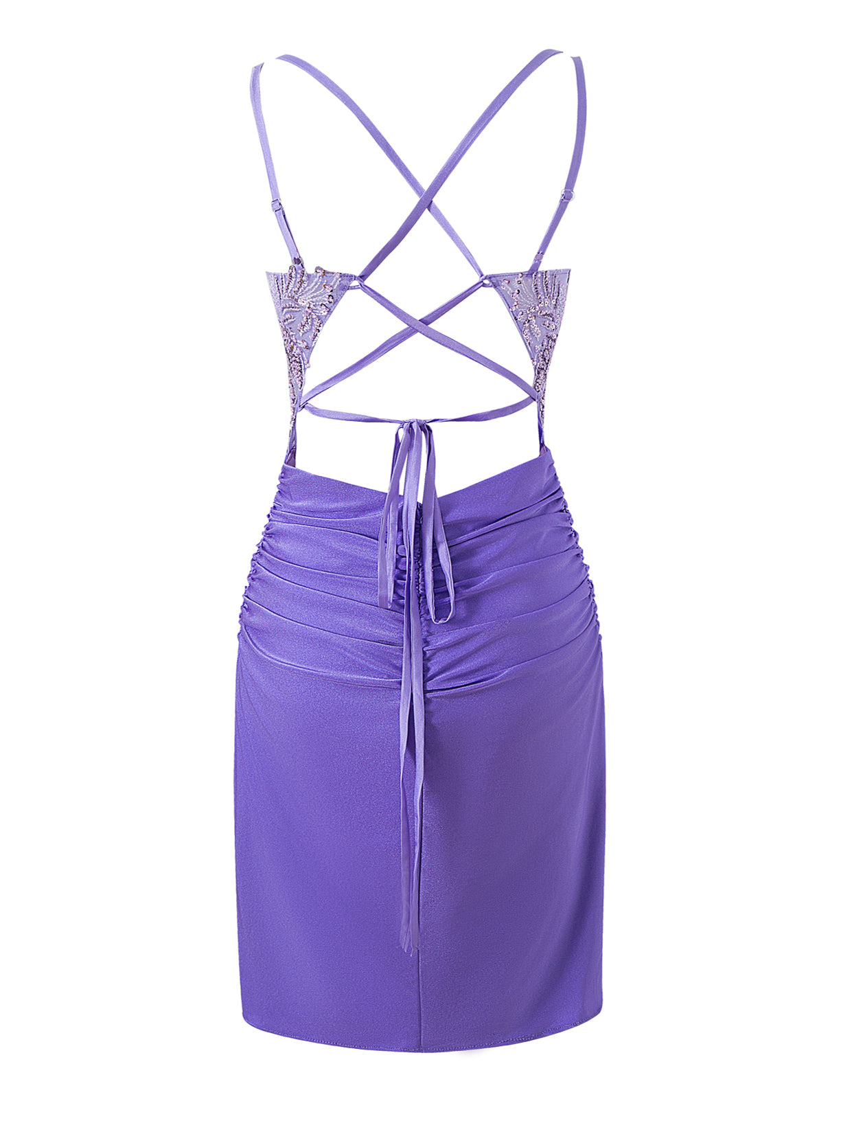 Ella Homecoming Dress Blue Pretty Bodycon V neck Jersey Short Party Cocktail Dress