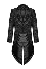Exquisite Floral Tailcoat Suit For Men In Retro Style