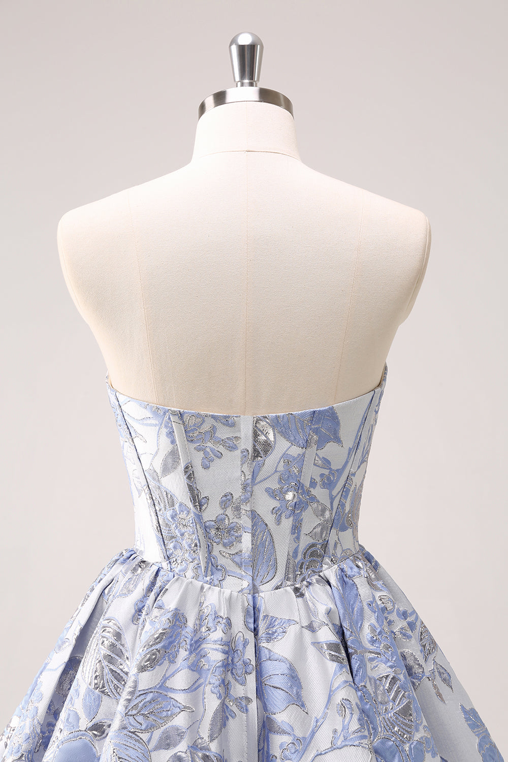Fluffy Blue Homecoming Dresses Corset Strapless A Line Short Cocktail Dresses