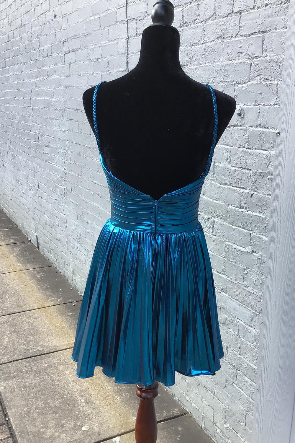 Fuchsia Homecoming Dresses A-Line Halter Pleated Short Cocktail Dresses