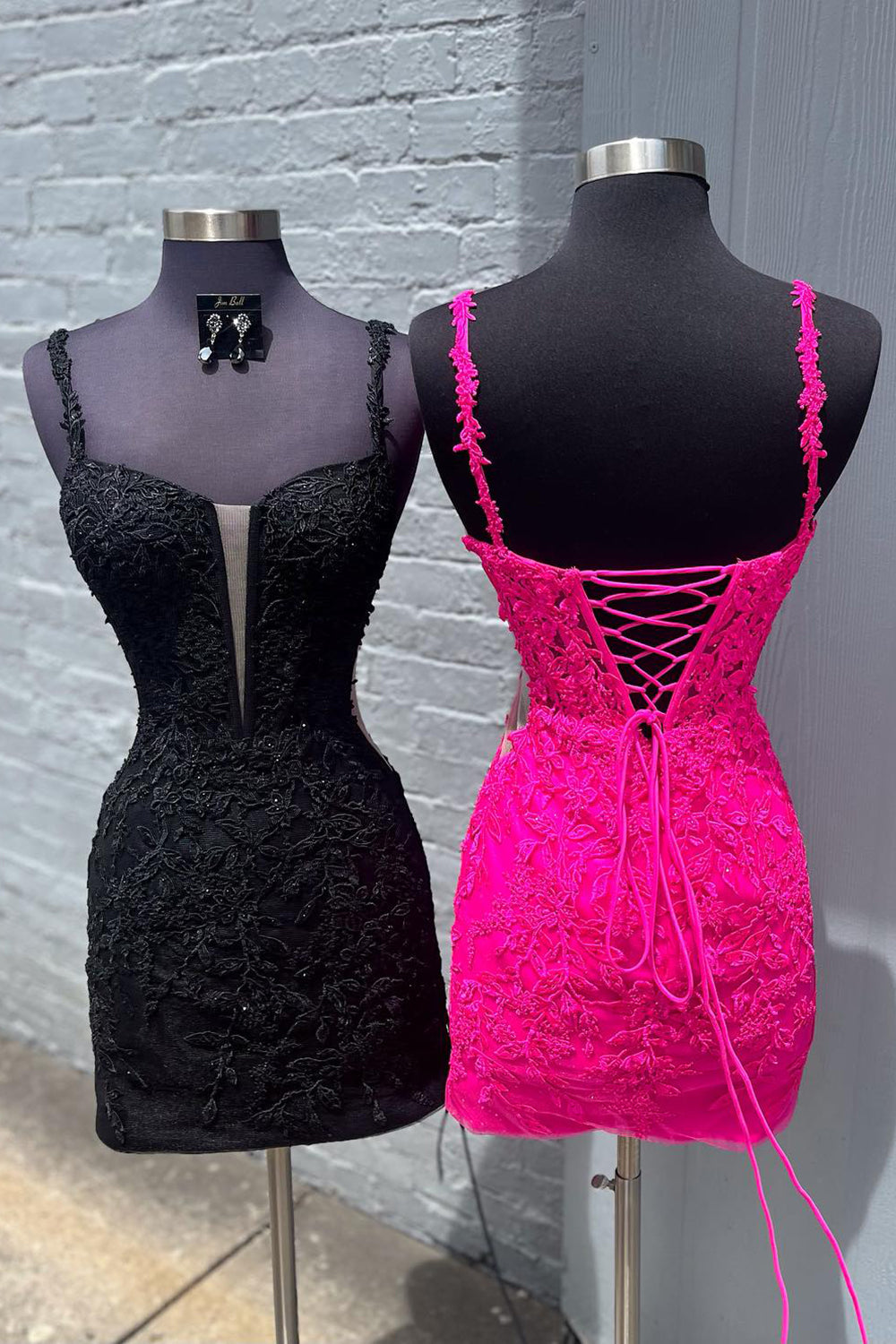 Fuchsia Homecoming Dresses Spaghetti Straps Tight Corset Short Cocktail Dresses