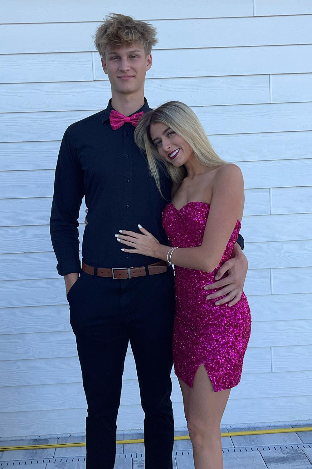 Fuchsia Homecoming Dresses Sweetheart Tight Short Cocktail Dresses