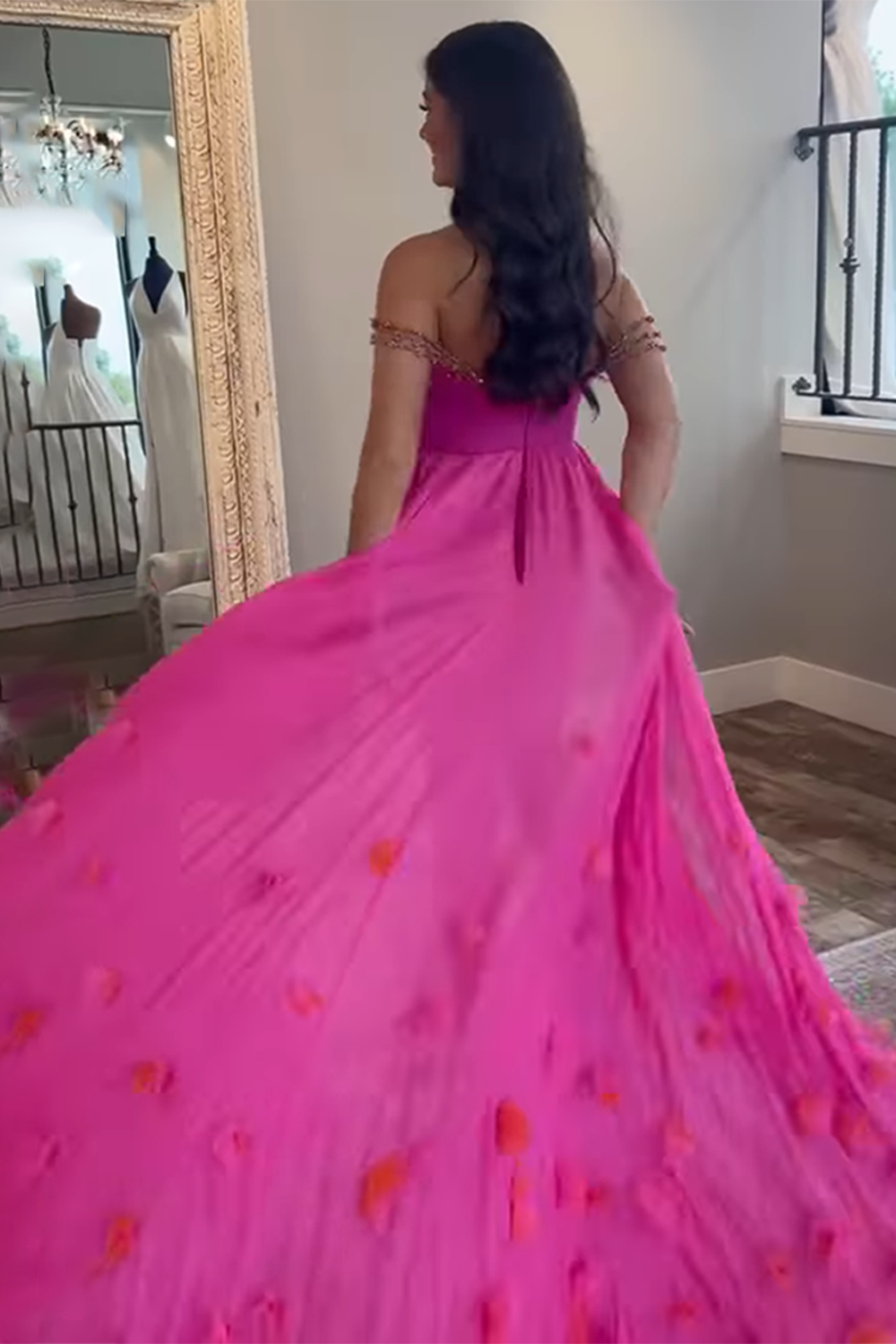 Fuchsia Short Floral Tight Homecoming Jumpsuits With Cape