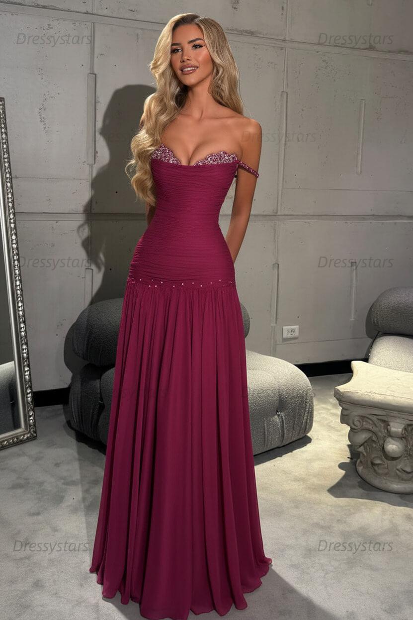 Mint Green Off The Shoulder Prom Dress A Line Formal Evening Gown