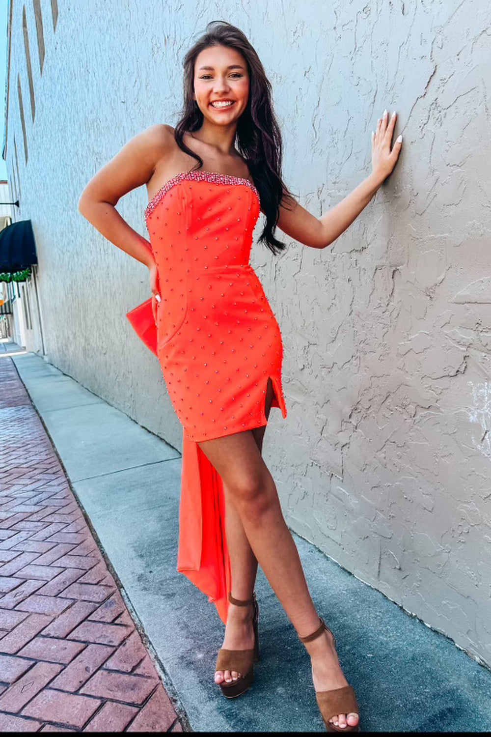 Glitter Black Homecoming Dresses Beaded Strapless Tight Short Cocktail Dresses With Bow