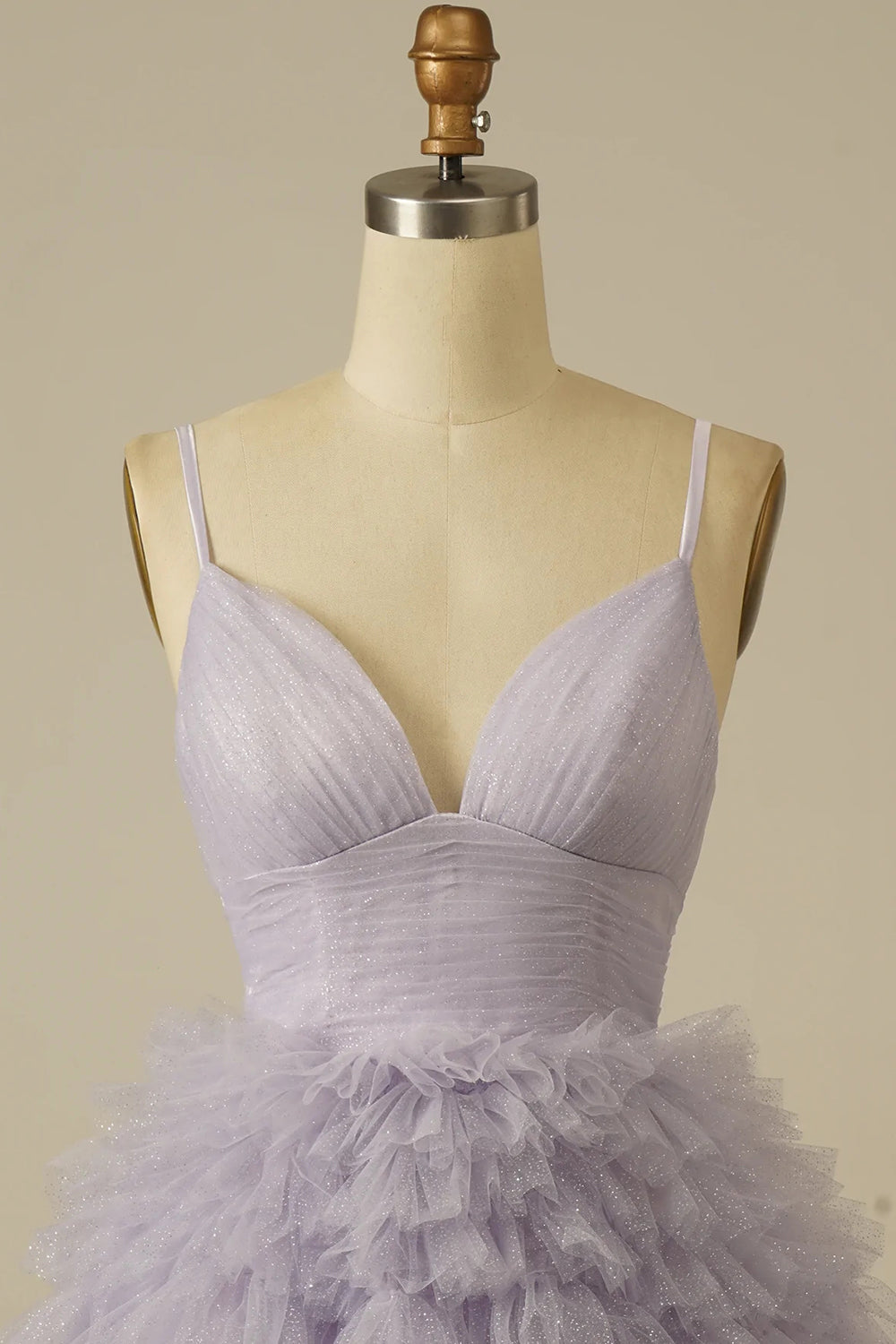 Glitter Blue Homecoming Dresses A-Line Tulle Tiered Short Cocktail Dresses