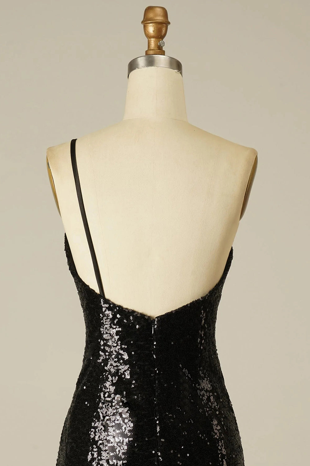 Glitter One Shoulder Tight Black Homecoming Dresses Cocktail Dresses