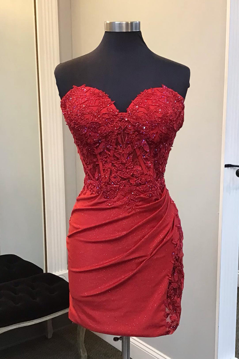 Glitter Royal Blue Homecoming Dresses Corset Tight Short Cocktail Dresses with Lace