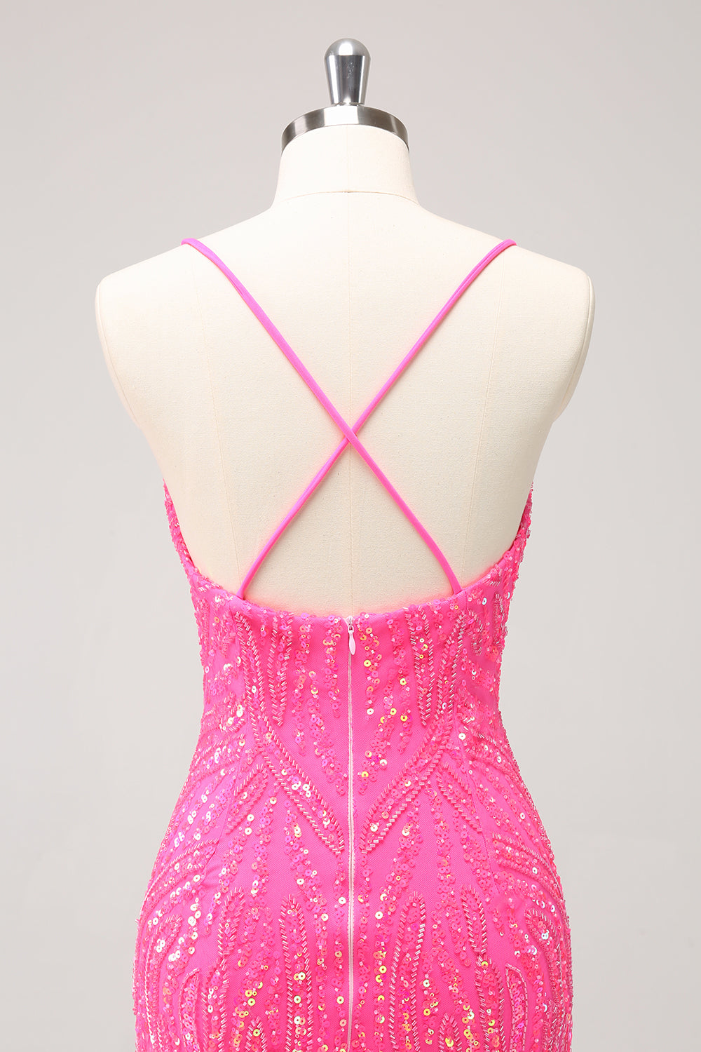 Golden Homecoming Dresses Sequined Spaghetti Straps Tight Short Cocktail Dresses With Fringes