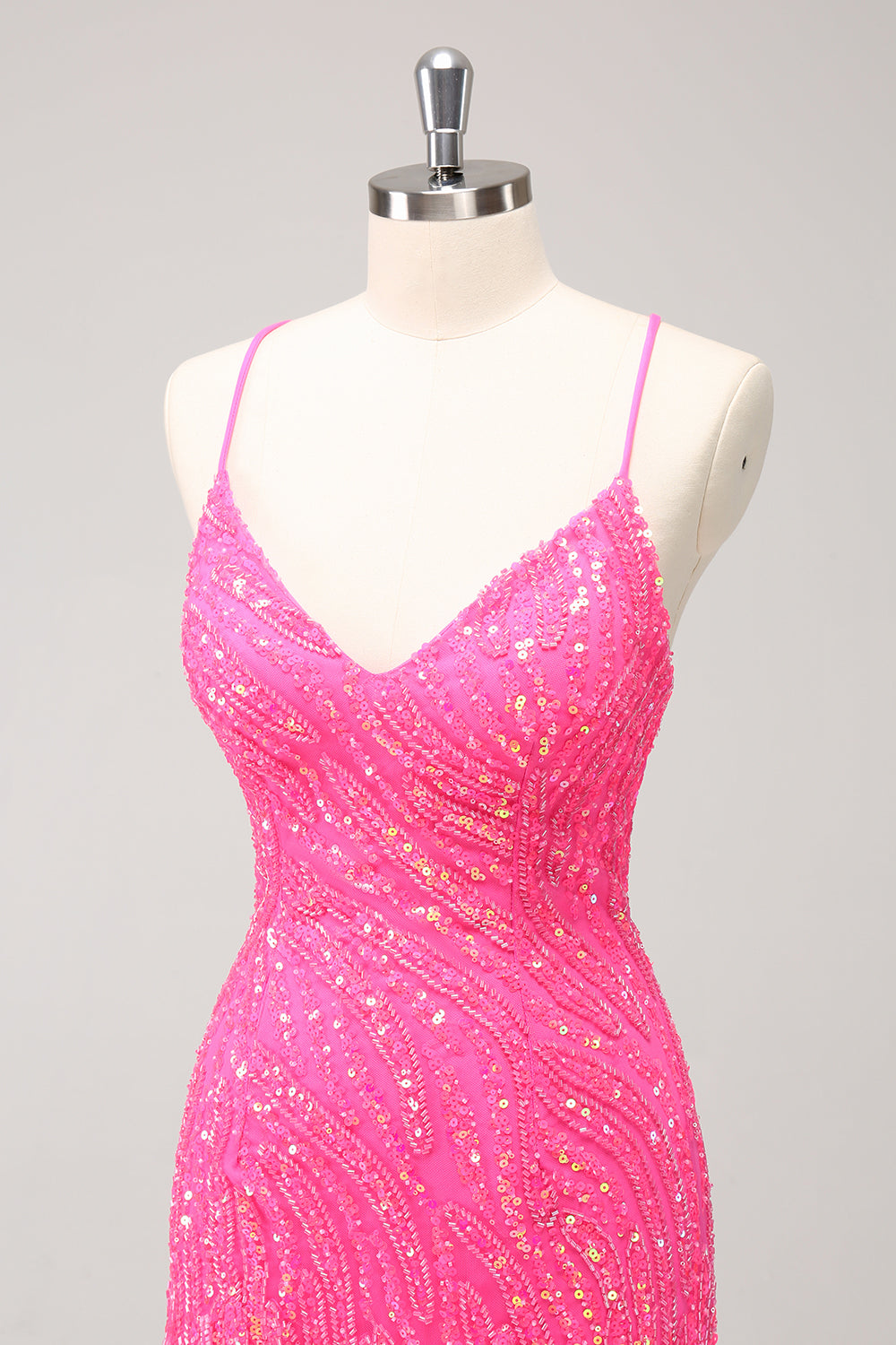 Golden Homecoming Dresses Sequined Spaghetti Straps Tight Short Cocktail Dresses With Fringes
