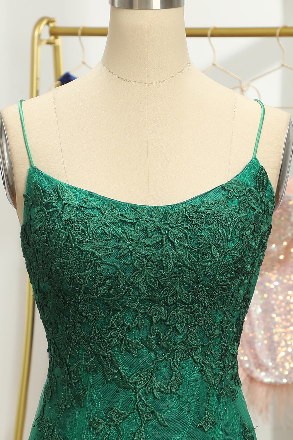 Green Homecoming Dresses Lace Tight Cocktail Dresses
