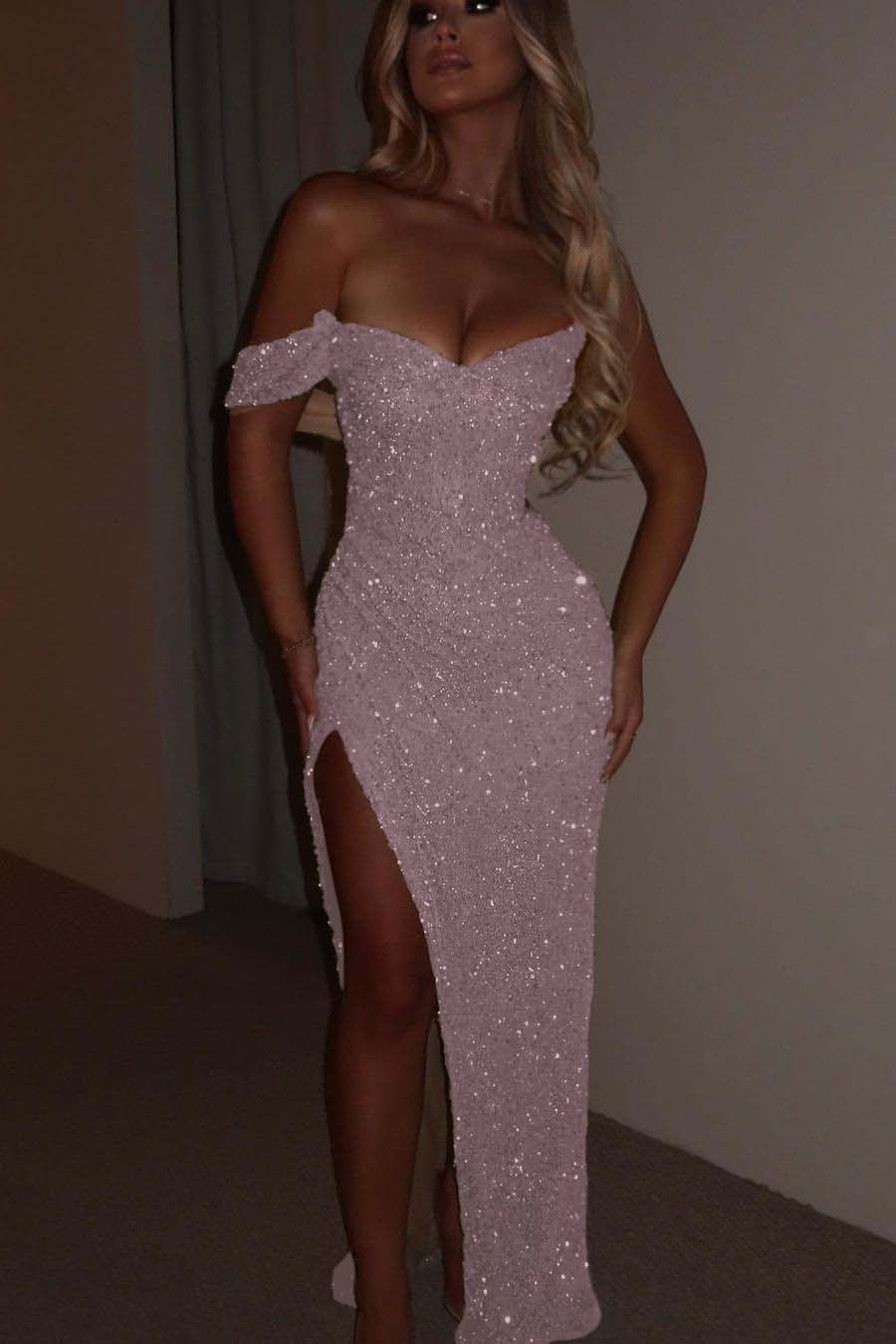 Green Mermaid Prom Dress One Shoulder Cap Sleeve Formal Dress With Sequins