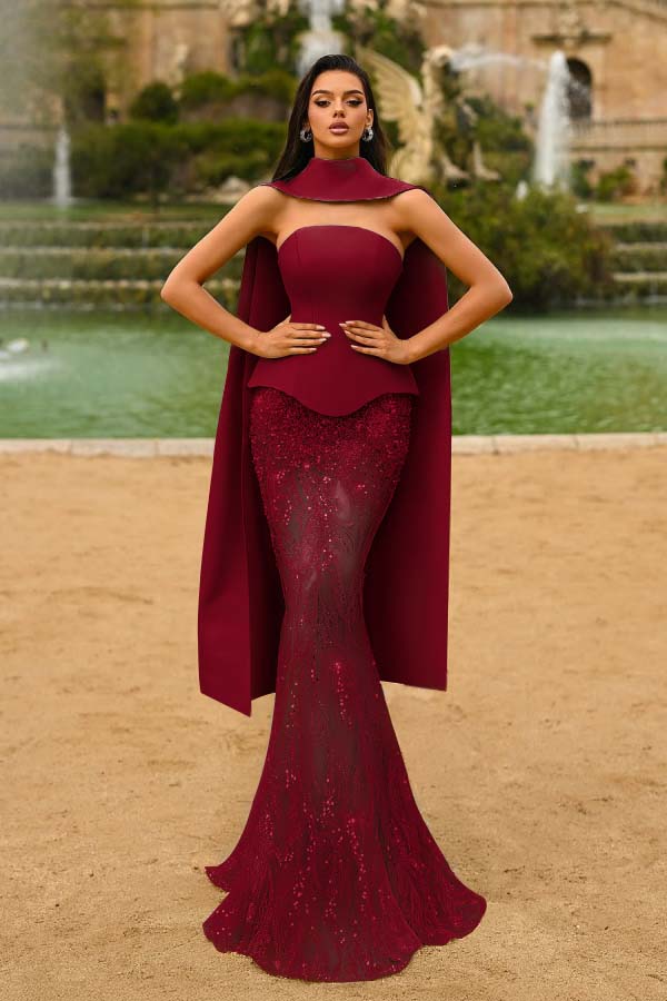 Green Mermaid Prom Dress Sleeveless Strapless Formal Dress With Lace Appliques