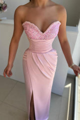 Green Mermaid Prom Dress Sleeveless Sweetheart Formal Dress With Beadings and Rhinestones