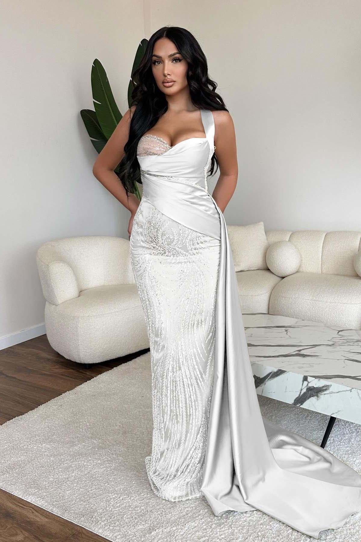 Green Mermaid Prom Dress Sweetheart Formal Dress With Sequins
