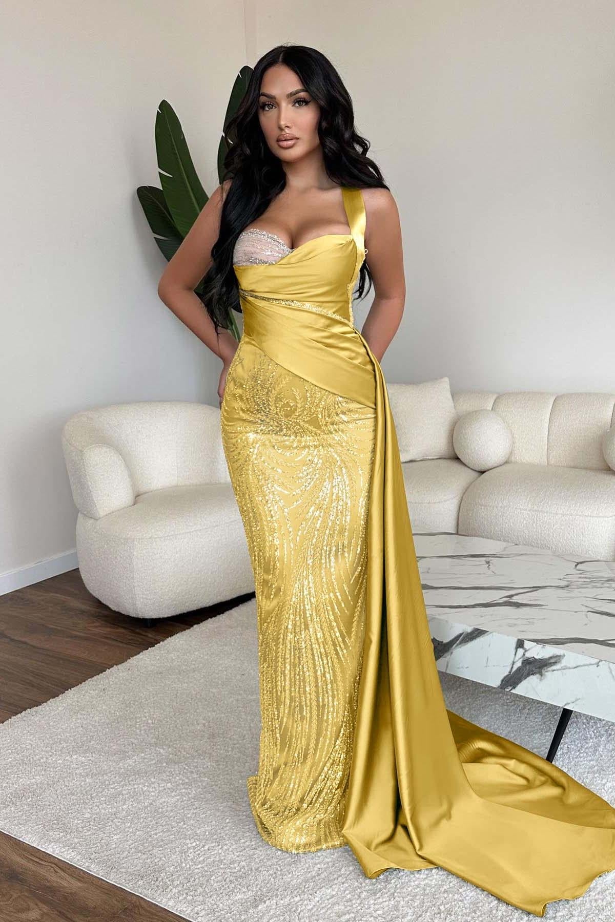 Green Mermaid Prom Dress Sweetheart Formal Dress With Sequins