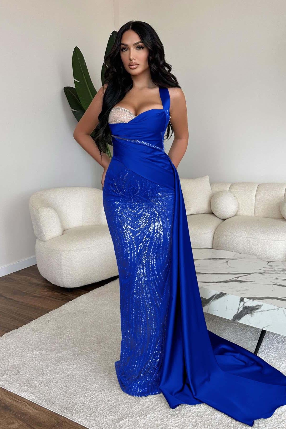 Green Mermaid Prom Dress Sweetheart Formal Dress With Sequins
