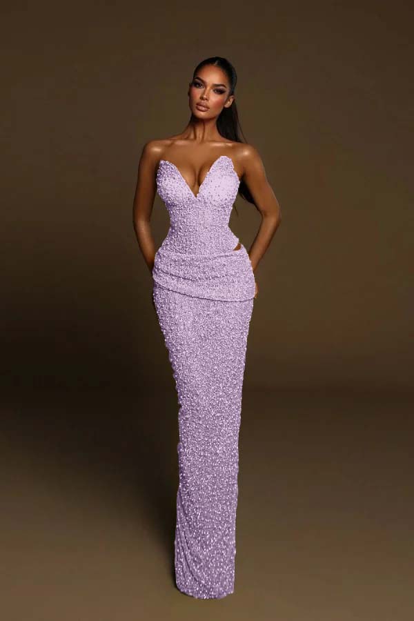 Green Mermaid Prom Dress Sweetheart Sleeveless Formal Dress With Sequins