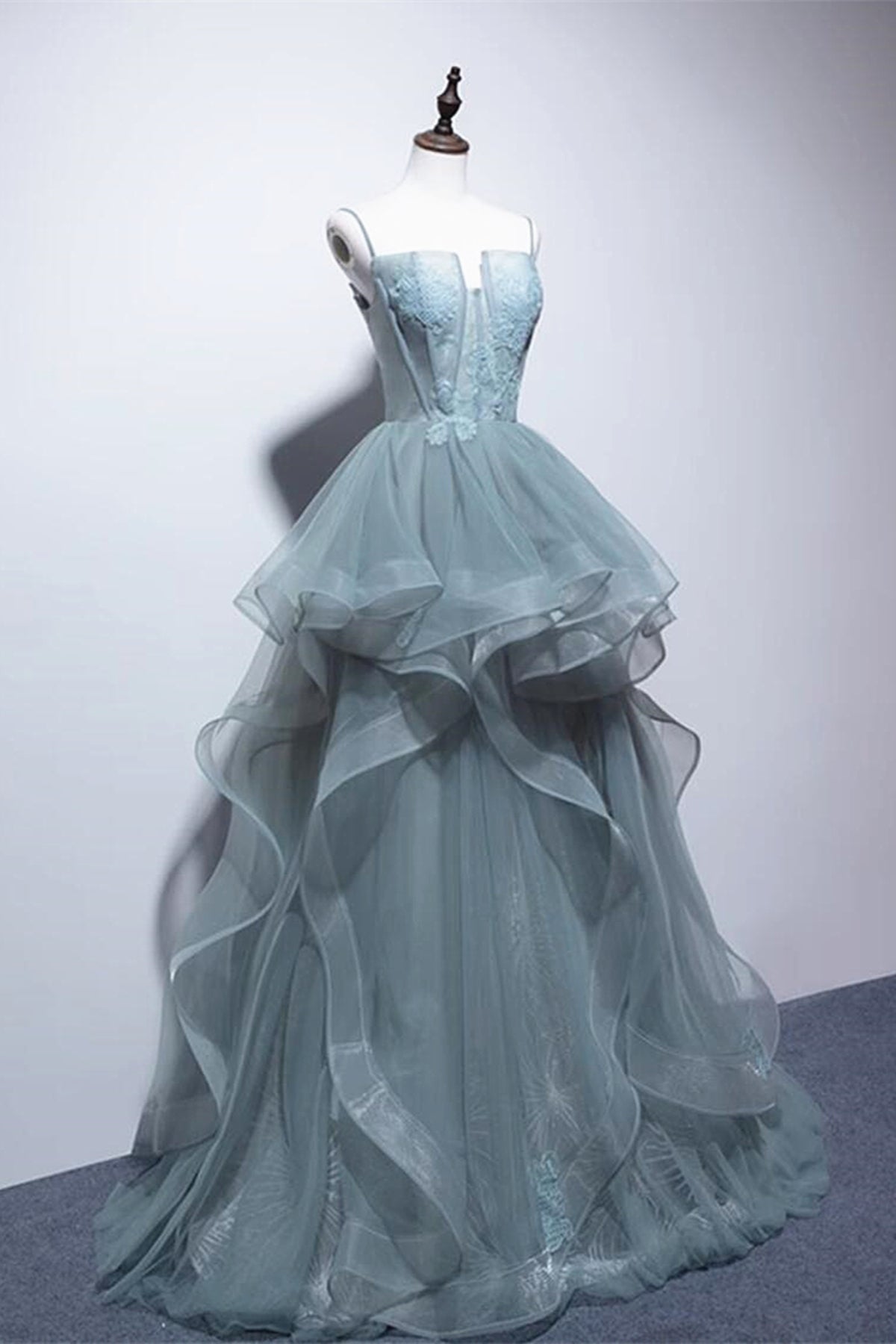 Green Prom Dress Lace Long Formal Evening Dress