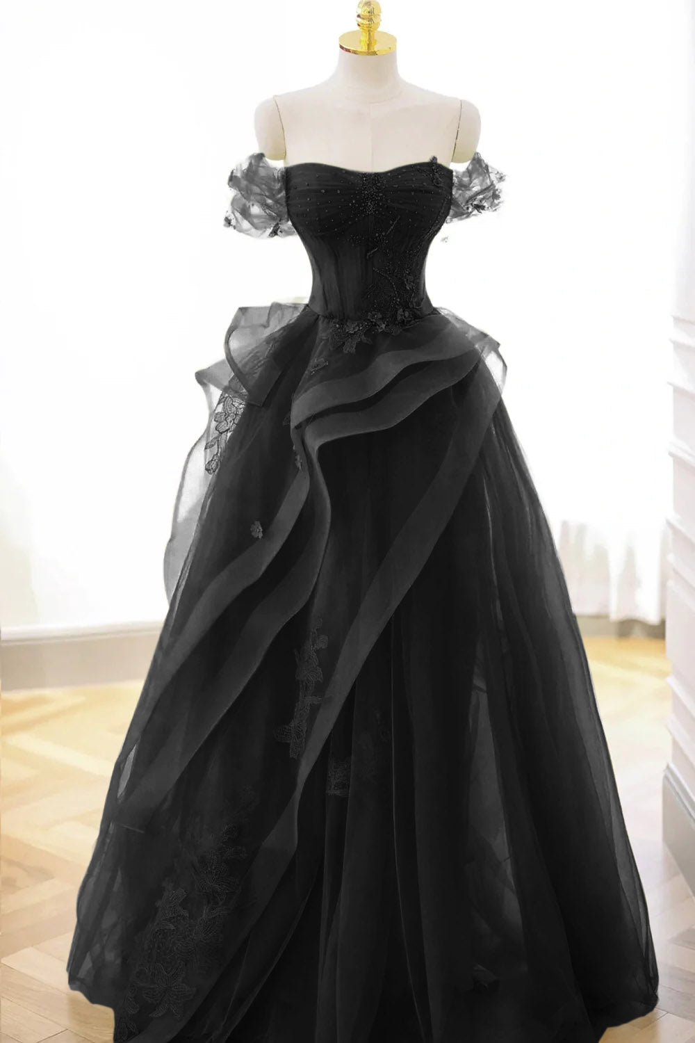 Green Prom Dress Tulle Lace Long Elegant Corset Formal Party Evening Dress