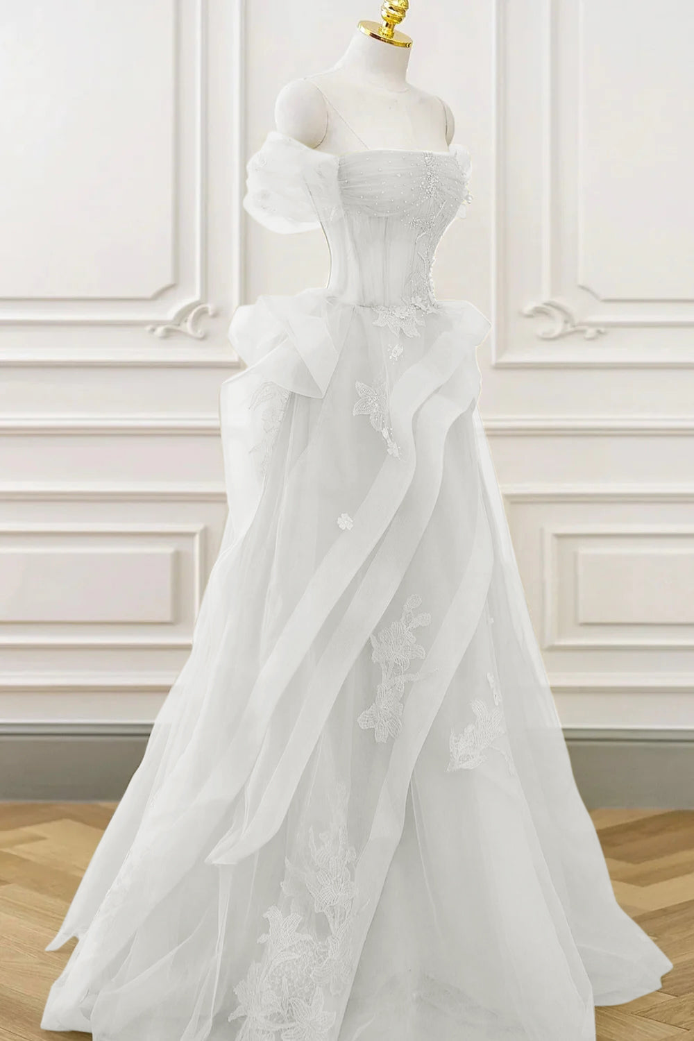 Green Prom Dress Tulle Lace Long Elegant Corset Formal Party Evening Dress