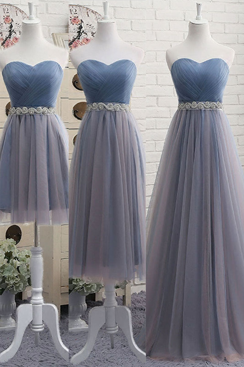 Handmade Bridesmaid Dress Cute Sweetheart Neck Tulle Tulle Wedding Guest Dress