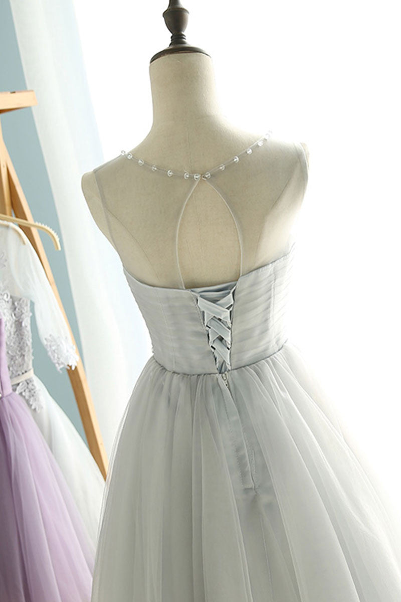 Handmade Bridesmaid DressCute Tulle Short Wedding Guest Dress