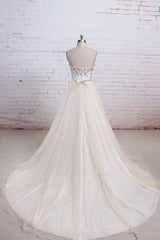 Handmade Lace Tulle Long Handmade Wedding Dress Lace Bridal Gown