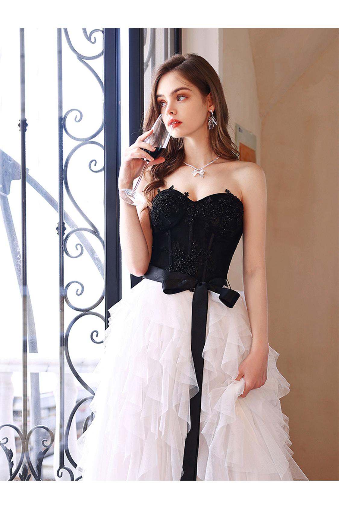 Handmade Prom Dress Ivory A Line Tulle Long Evening Dress