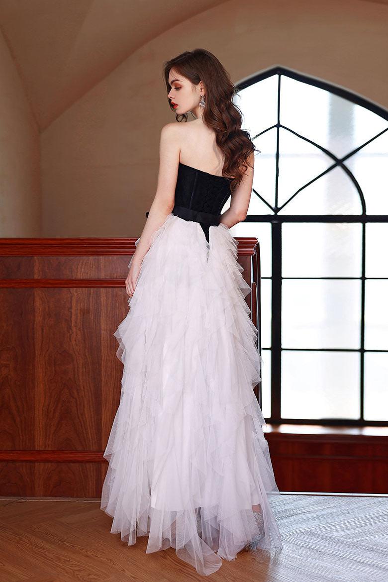 Handmade Prom Dress Ivory A Line Tulle Long Evening Dress