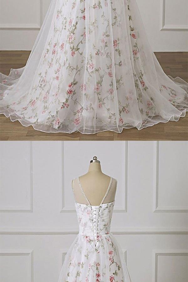 Handmade Prom Dress Ivory Tulle Lace Long Formal Evening Dress