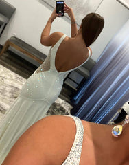 Handmade Prom Dress Ivory Mermaid Delicate Beaded Evening Dress