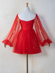 Heart Homecoming Dress shaped Neck Starlit Cloud Mini Length Short Party Cocktail Dress